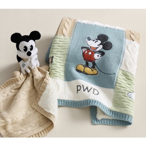 Disney Home x Sanderson Mickey Mouse Heirloom Blanket & Lovey Set