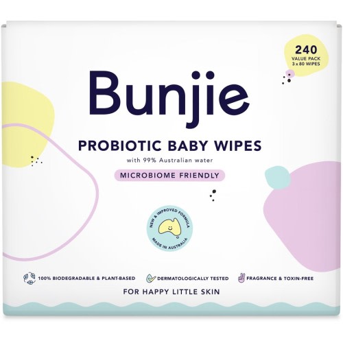 Bunjie Probiotic Baby Wipes 240 Pack