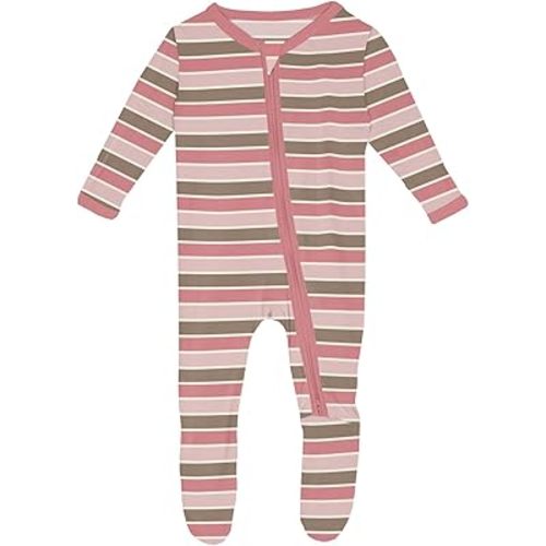 KicKee Baby & Toddler Zipper Footie – Ultra-Soft Viscose from Bamboo Pajamas with Flip Paws & Grips