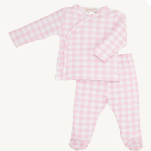 Cameron Cross-Front Set - Palm Beach Pink Gingham