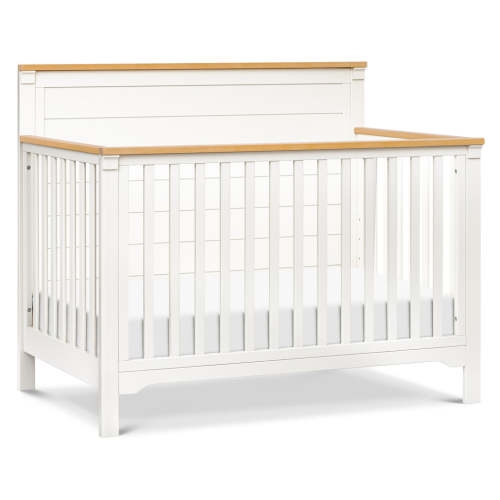 Shea 4-in-1 Convertible Crib - Warm White/Honey