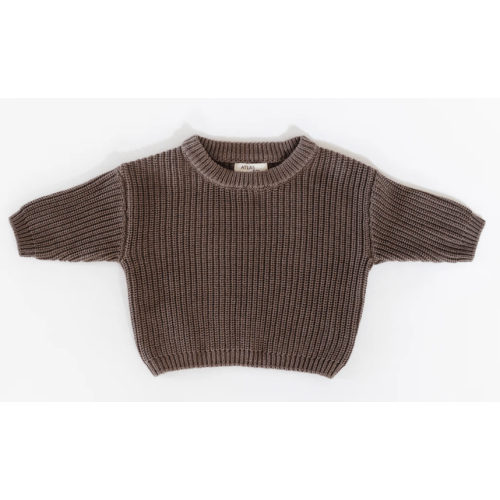 ATLAS GREY Organic Chunky Knit Sweater