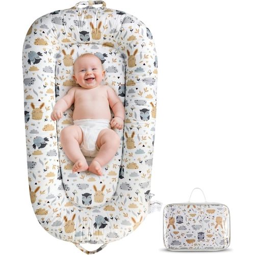 Infant Lounger Cushion for Supervised Playtime, Soft Breathable Cotton Support Pad for Tummy Practice, Relaxation and Everyday Care