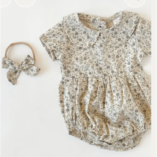 Allie Floral Romper – Olive and Cradle