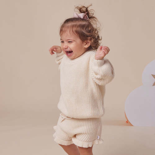 Cream Organic Cotton Knit Bloomers