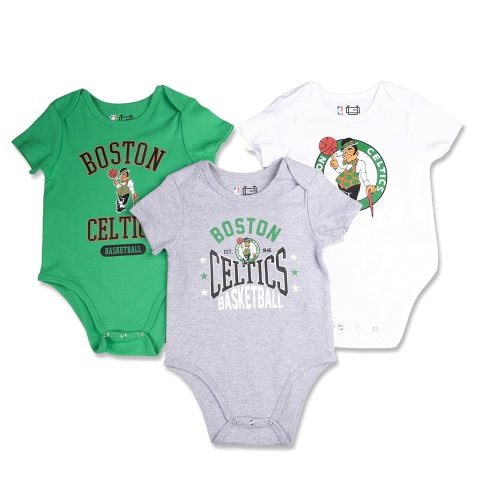 Ultra Game NBA Unisex Baby 3-pack Short-sleeve Onesies