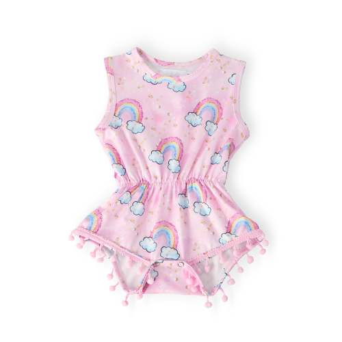 Sparkling Rainbows Pom Pom Romper