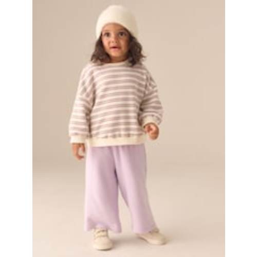Buy Cream Long Sleeve Top and Wide Leg Trousers Set (3mths-7yrs) from Next USA