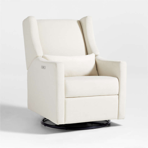 Babyletto Kiwi Cream Electronic Swivel Glider Power Recliner Nursery Chair