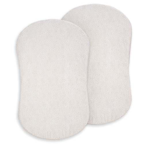 HALO - BassiNest Fitted Sheet 100% Organic Cotton | 2-Pack Pebble