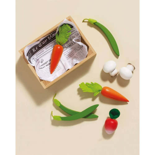 Harvest Vegetables Wooden Market Crate