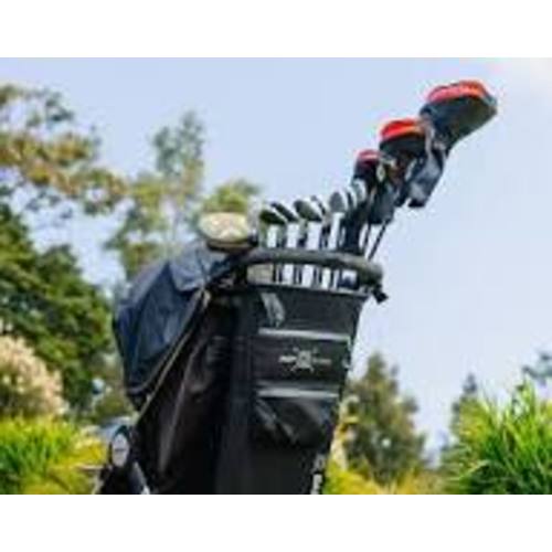 Stroller golf caddie attachment