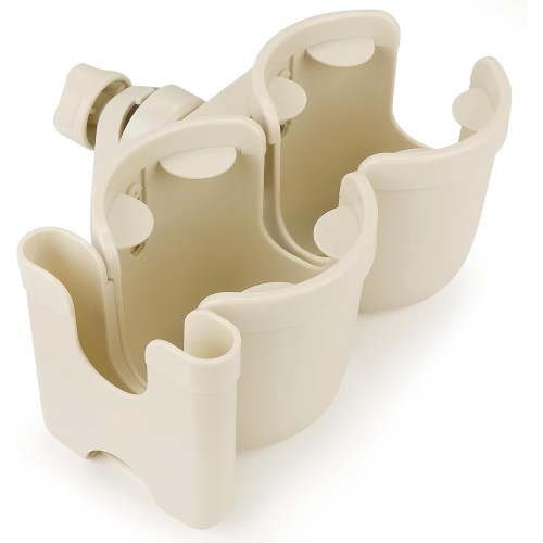 Stroller Cup Holder with Phone Holder, Bike Cup Holder, Universal Cup Holder for Uppababy Nuna Doona Strollers, 2-in-1 Cup Phone Holder for Walker Wheelchair Scooter Accessory Double Holder