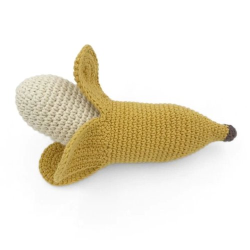 Myum Organic Cotton - Banana Rattle | Baby Toys- Blue Otter Toys