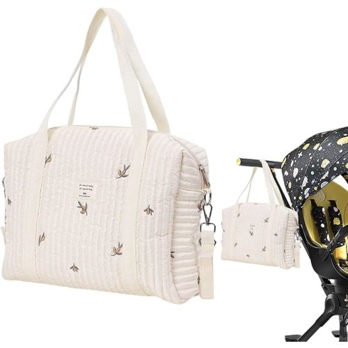 Diaper Bag Tote - Breast Pump Bag, Diaper Tote, Trendy Mom Carryall, Stylish Diaper Bag | Work Bag for Breastfeeding Mom, Large Capacity Embroidery Tote Diaper Bag Multi-Function Travel Tote Work Bag