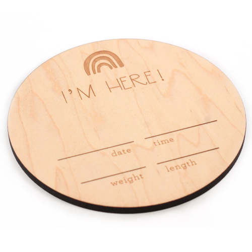 Circular Birth Announcement Sign