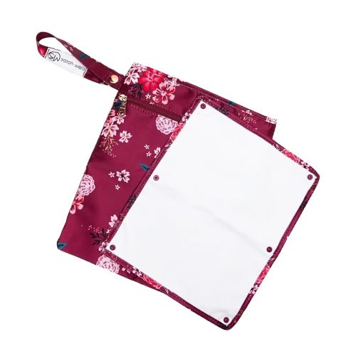 Sarah Wells Pumparoo Wet/Dry Bag with Staging Mat (Berry Bloom)