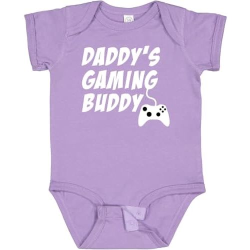 inktastic Daddy's Gaming Buddy with Controller Baby Bodysuit