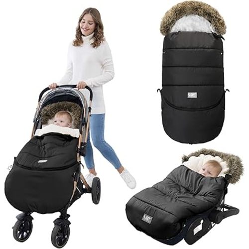 LAT Baby Warm Bunting Bag Universal,Extended and Removable,Stroller Sleeping Bag Cold Weather,Waterproof Toddler Footmuff