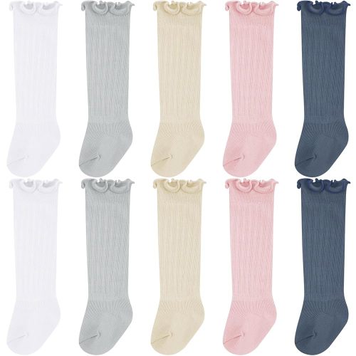 Mepase Long Preemie Socks Premature Newborn Baby Knee Cotton Socks for Girls Boys Infant Toddler