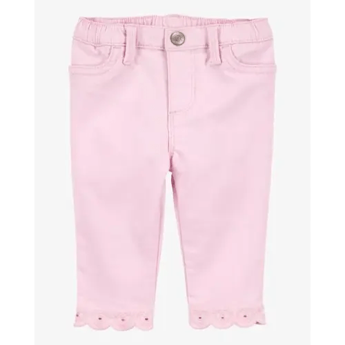 Baby Woven Embroidered Hem Pants - Pink - OshKosh B'gosh | Carter's