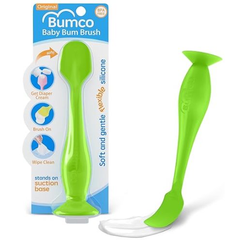 Bumco Diaper Cream Spatula - BPA-Free Diaper Bag Essentials, Soft Butt Spatula Baby, Mom-Invented Butt Paste Spatula, Bumco Diaper Cream Spatula, Flexible Diaper Cream Applicator, Baby Bum Brush