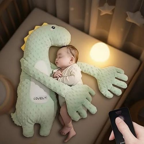 2026 New Sleep Patter Pillow, Interactive Electronic Pet Plush Toy(Dinosaur-Smart Slap)