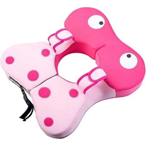 Non/Inflatable Safety Swimming Float Neck Ring Toys,Baby Swim Safely,Swim Pool Floats for Kid Buckle Pearl Foam,Baby Neck Float Ring Water Toy Design Child Swim 6-36 Months