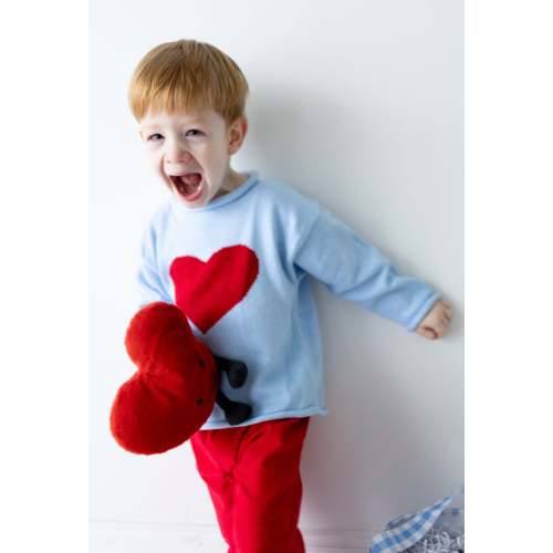 Rollneck Sweater, Red Heart