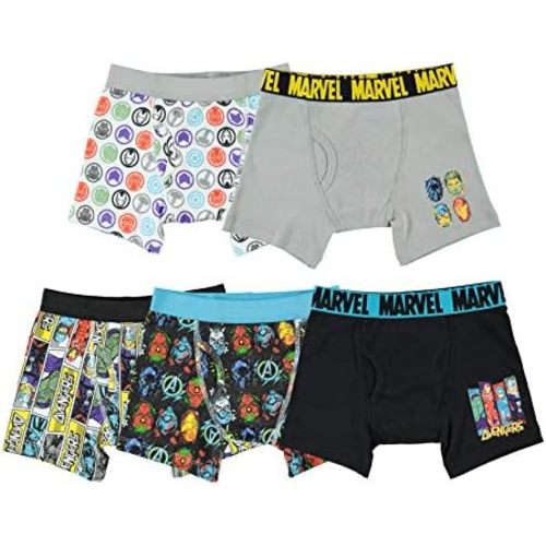 Marvel boys Avengers Boxer Briefs With Assorted Hero Prints Including Iron Man, Hulk, Thor & More in Size 4, 6, 8, 10, 12
