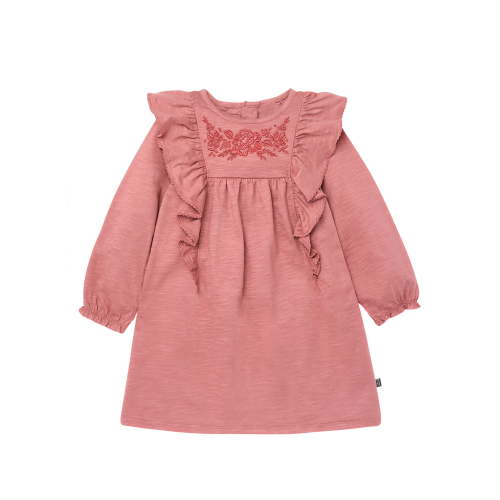 Modern Moments by Gerber Toddler Girl Dress with Ruffles, Sizes 12M-5T
