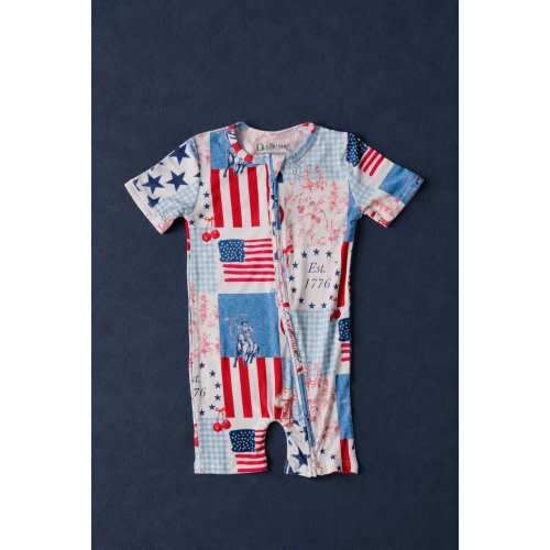 American Sweetheart Shortie Zip Romper