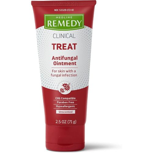 Medline Remedy Clinical Antifungal Ointment, 2.5 oz., Effective Treatment for Athlete's Foot & Ringworm, Single Tube