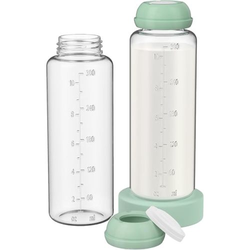 2pcs 12oz Breastmilk Storage Bottles Container Compatible with Momcozy Portable Breast Milk Cooler 12oz, Fit for Dr. Brown’s and Most Other Narrow Baby Bottle Nipples, BPA-Free & Leakproof