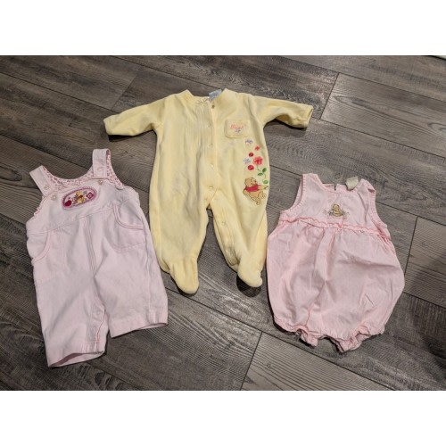 Y2k Winnie The Pooh Baby Clothing Lot Size 0 To 3 Months