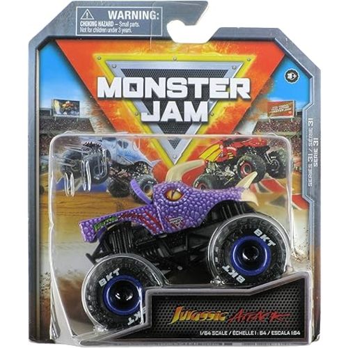 Monster Jam 2023 Spin Master 1:64 Diecast Truck Series 31 Arena Favorites Jurassic Attack