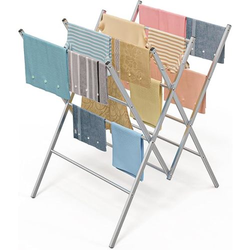 Whitmor Oversized Metal Drying Rack, Silver