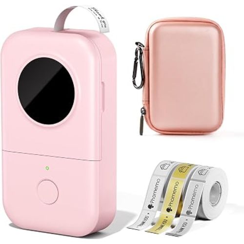 Phomemo D30 Label Maker Machine with 3 Tapes & Bag, Bluetooth Label Printer
