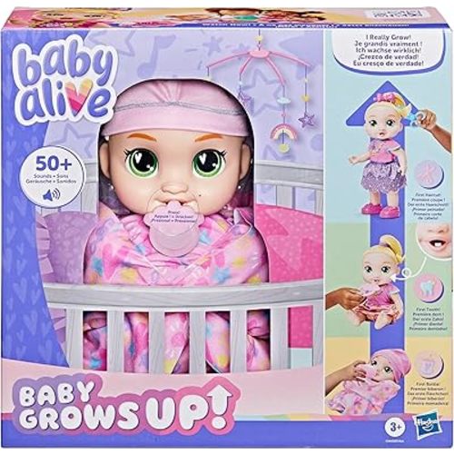 Baby Alive Baby Grows Up, LaLa GooGoo, Milestones and Baby's First Tooth, Interactive Doll for Girls and Boys Ages 3+