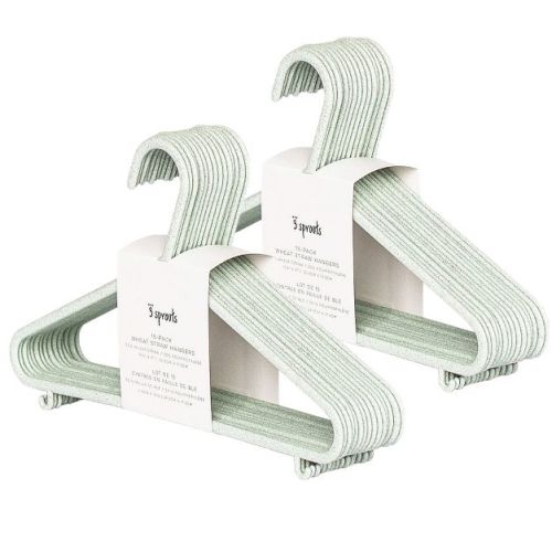 3 Sprouts Kids & Baby Wheat Straw Plastic Hangers 30 pack - Green
