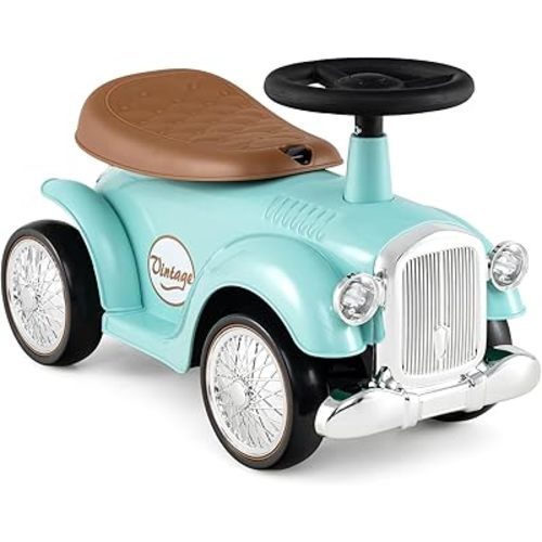 Costzon Ride On Push Car for Toddlers, Classic Kids Ride On Car Foot-to-Floor Sliding Car with Steering Wheel, Horn & Under Seat Storage, Ride On Toy for Boys Girls 18-36 Months (Green)