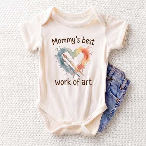 Mommy's Best Work Of Art Baby Onesie - Cute Artist Mom Bodysuit