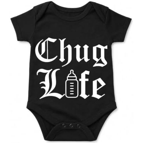 AW Fashions Chug Life Milk Drunk - Funny Baby Bodysuit
