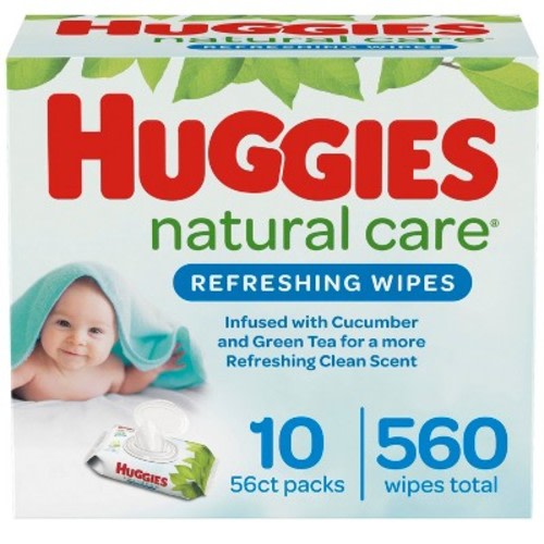 Huggies Natural Care Cucumber & Green Tea Scented Baby Wipes (Select Count)