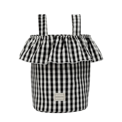 Vichy Basket - Black + White · Minicoton