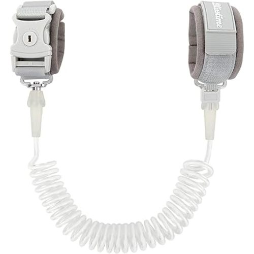 Blisstime Toddler Leash, Kid Leash Anti Lost Wrist Link with Key Lock Upgraded Baby Leash with Safety Wristband Rope for Babies Toddlers Child Kids (6.56ft/2m, Light Gray)