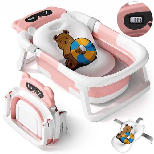 Freecat Baby Bathtub, Foldable Portable Bathtub for Toddler Ages 0-6-12-18-24-36 Months.