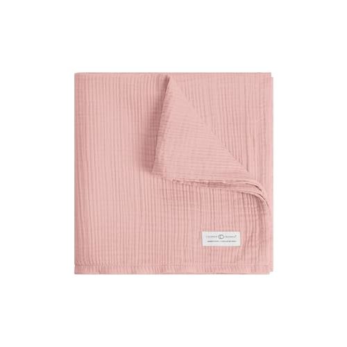 Colored Organics Baby Organic Cotton Swaddle - Infant Receiving Blanket - Ballet Muslin