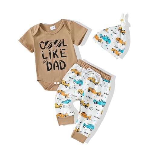 NZRVAWS Newborn Baby Boy Clothes Outfits Letter Prined Romper Pants Set Infant Baby Boy Clothing 0 3 6 9 12 18 Months