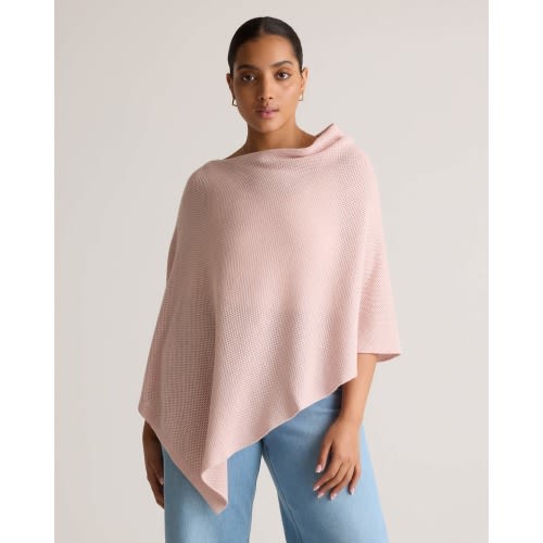 Lightweight Cotton Cashmere Nursing Shawl in Heather Sugar Stone